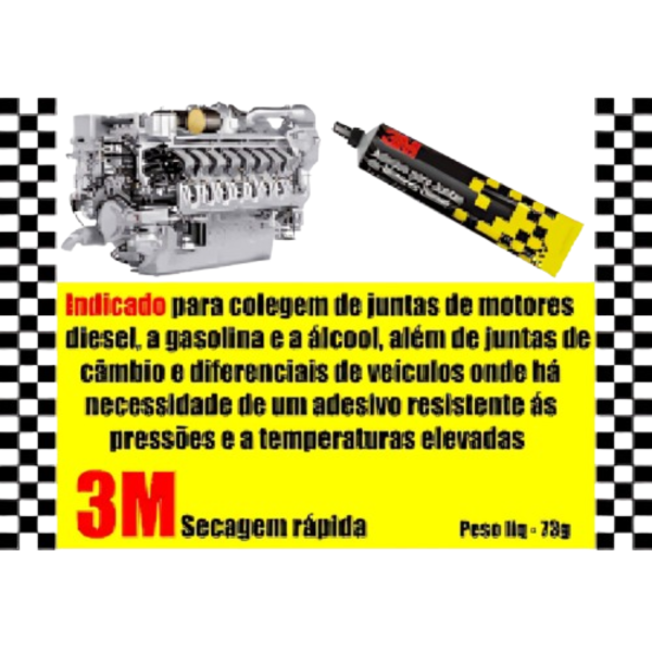 Adesivo Cola Junta Motor E Câmbio Carro Moto Caminhão 3m - Image 7