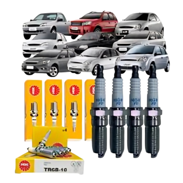Jogo De Velas Ford Fiesta 1.0 1.6 2010 2011 Zetec Rocam Flex